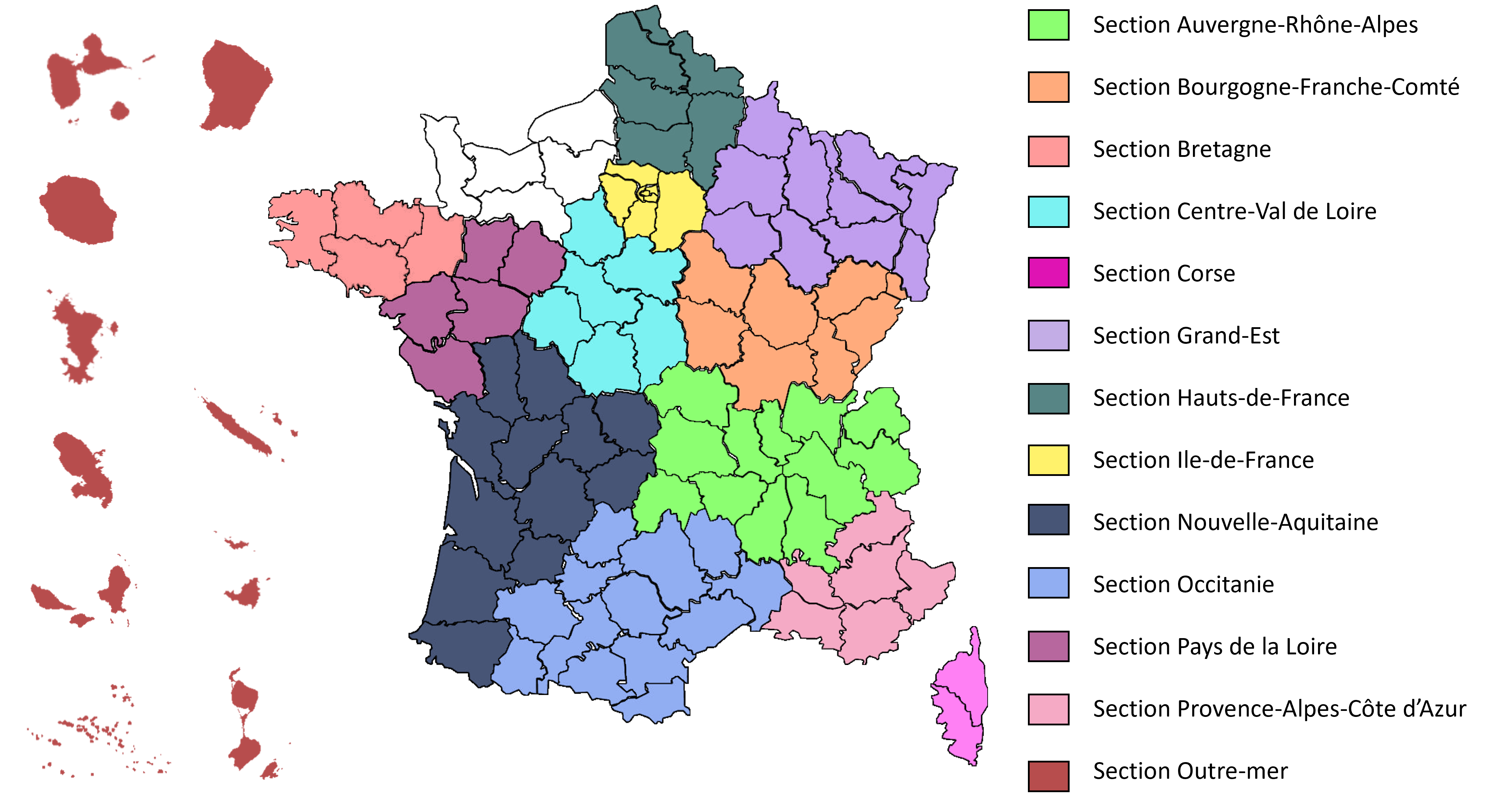 Carte délégués de section