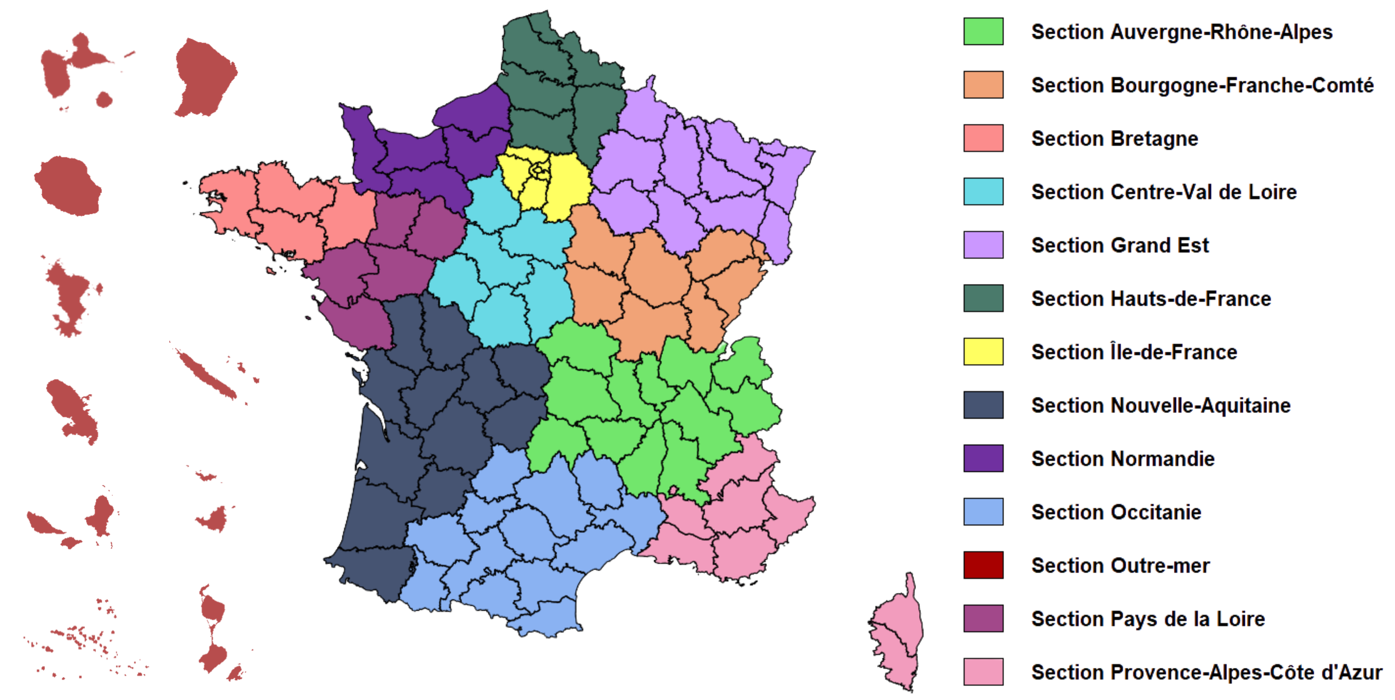 Carte délégués de section