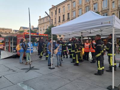 Exercice incendie à la cathédrale Saint André de Bordeaux-1