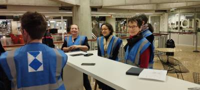 Exercice incendie à la bibliothèque Mériadeck de Bordeaux-1