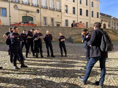 Invitation du BbF par la DRAC Occitanie à la formation des pompiers du SDIS 34 sur la Cathédrale St-Pierre de Montpellier-1
