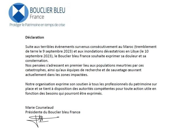 Déclaration - Maroc/Libye septembre 2023