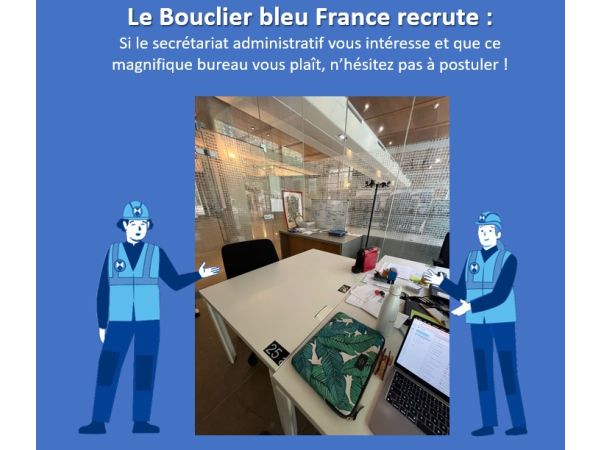 Le Bouclier bleu recherche son·a nouveau·lle secrétaire administratif·ve !