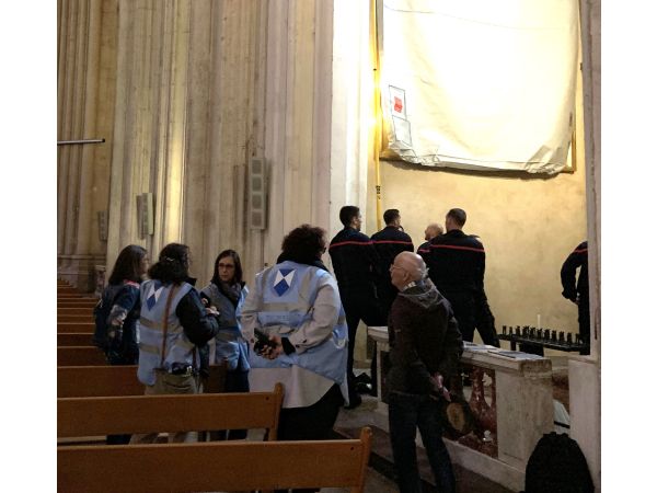 Invitation du BbF par la DRAC Occitanie à la formation des pompiers du SDIS 34 sur la Cathédrale St-Pierre de Montpellier