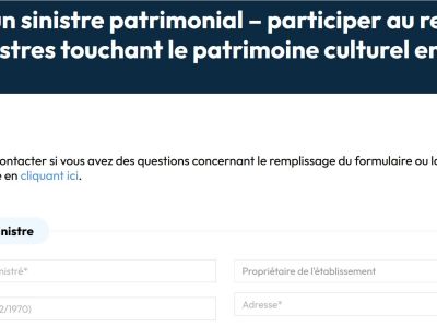 Mémoire de sinistre : participer au recensement des sinistres sur le patrimoine culturel