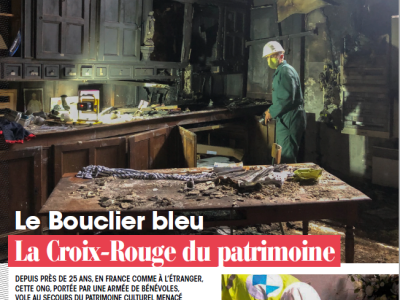 Le Bouclier bleu "Croix rouge du patrimoine".