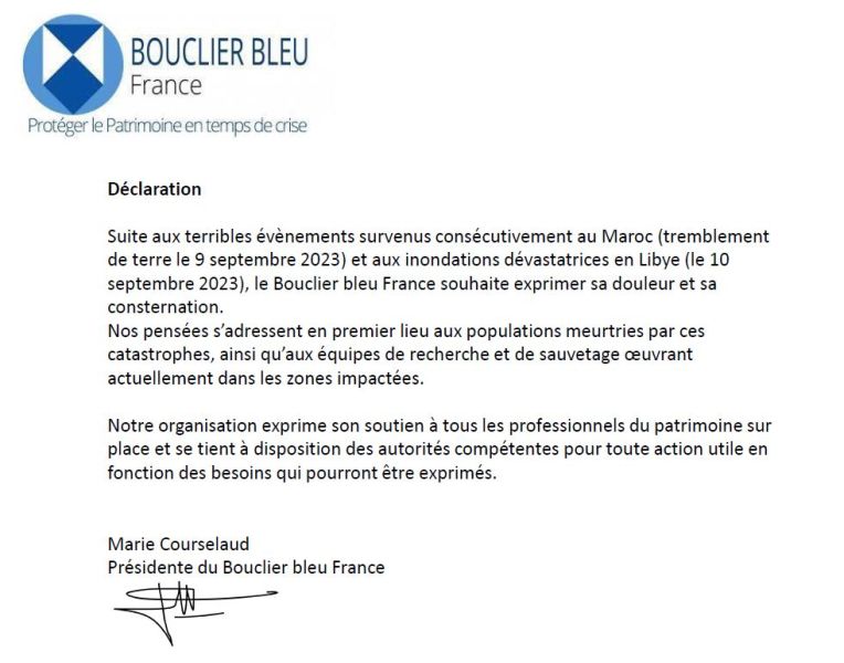 Déclaration - Maroc/Libye septembre 2023