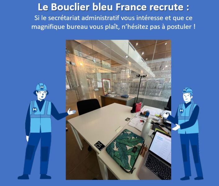 Le Bouclier bleu recherche son·a nouveau·lle secrétaire administratif·ve !